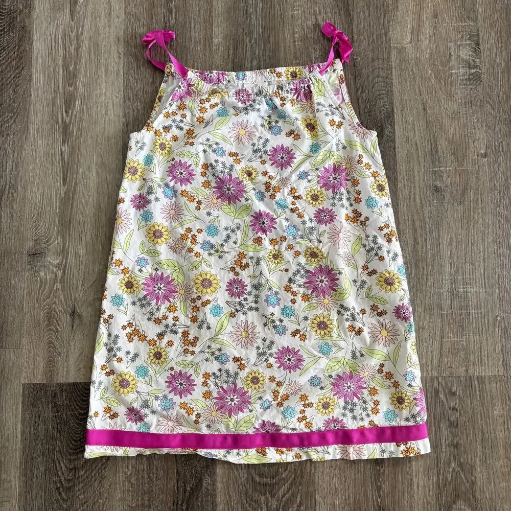 Hanna Andersson Girls Flower Print Pillowcase Dress Multi - Size: 130 (8)